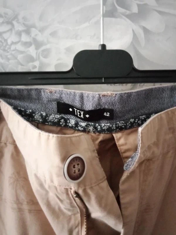 Short em jeans fino marrom claro "Tex" tamanho 42. – photo 2